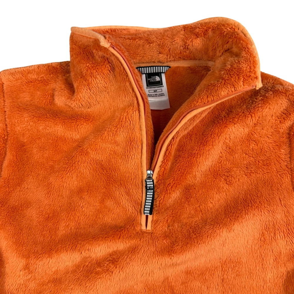 North Face Osito Fleece Pullover Womens‎ Small Orange Gorpcore Teddy Sherpa Cozy - Picture 4 of 6